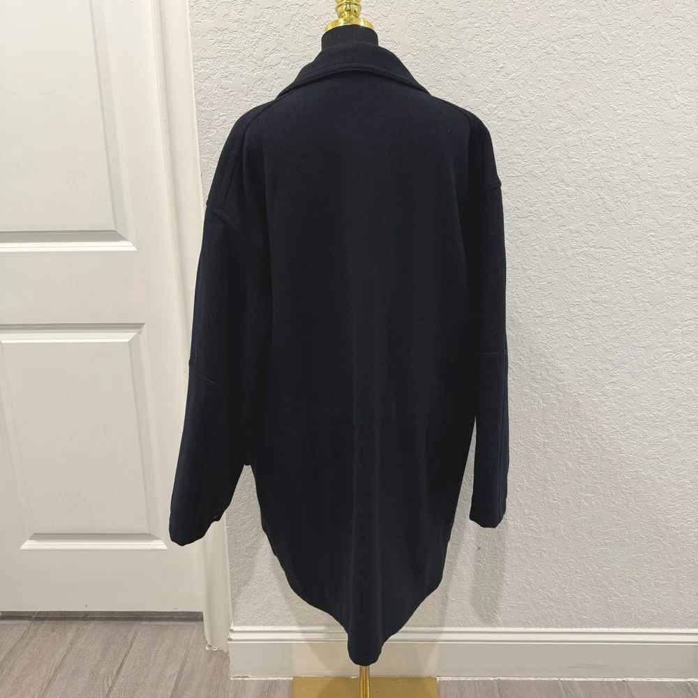 Eddie Bauer Style 5254 Navy Blue 100% Wool Field Jacket Mens XL